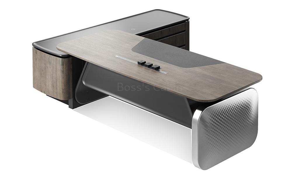 ‘Atlas’ 8 Feet Luxury Office Desk In American Black Walnut