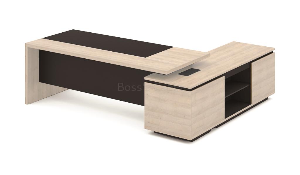 ‘Euro’ 8 Feet Office Desk In Light Oak Finish