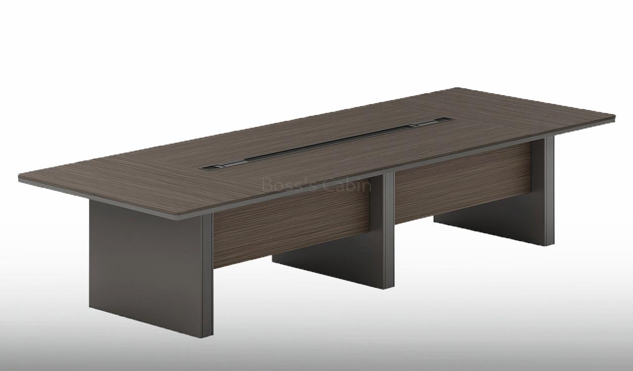 ‘Vistra’ 12 Feet Meeting Table In Asti Walnut Laminate Finish
