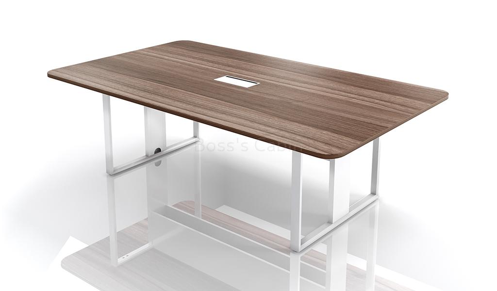 ‘Linz’ 8 Feet Meeting Table In Cass Walnut Laminate Finish