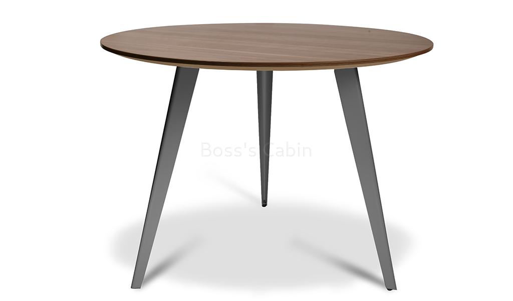 ‘Maxima’ Round Meeting Table In Felix Walnut Laminate