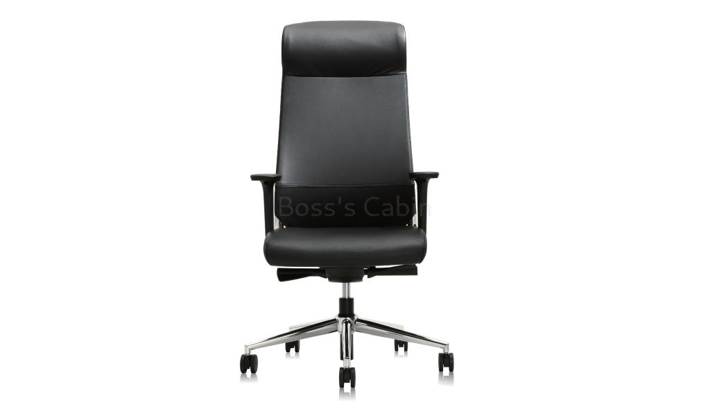 ‘Vich’ Office Chair In Black Leather