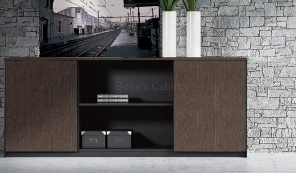 ‘Veta’ Filing Credenza & Book Case In Veneer