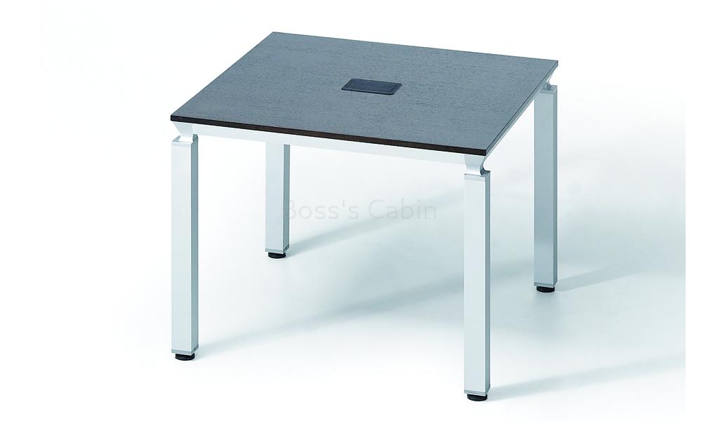 ‘Eazy’ 4 Feet Square Meeting Table In Dark Oak Veneer