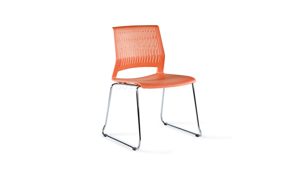 ‘Magna’ Stackable Plastic Chair With Chrome Legs