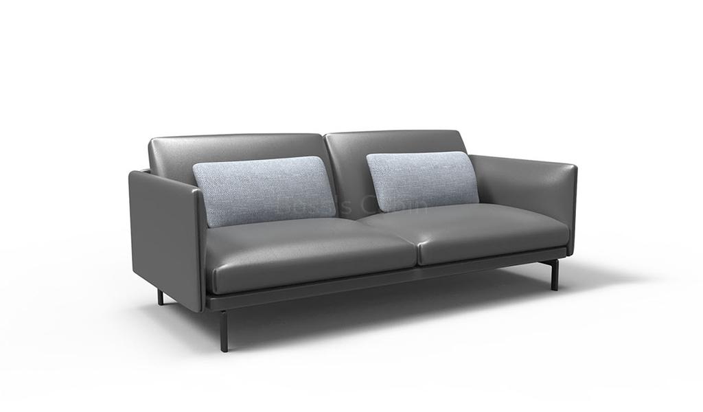 ‘Aulenti’ Three Seater Office Sofa In Premium Leather