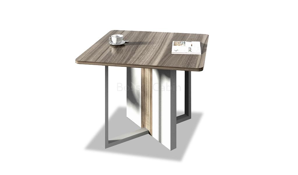‘Linz’ 4 Feet Square Meeting Table In Cass Walnut Laminate Finish