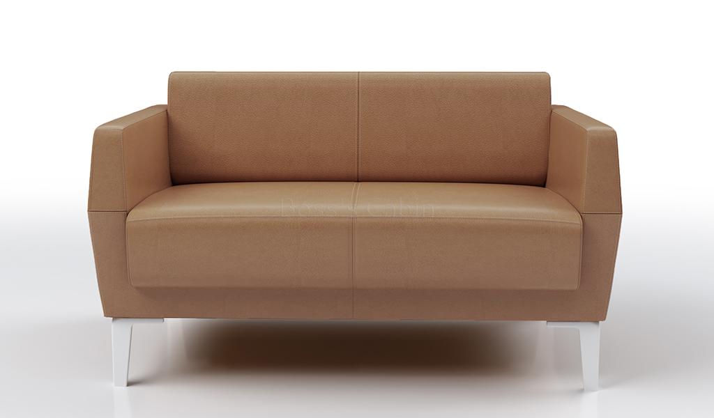 ‘Jane-T’ Two Seater Sofa In Tan PU Leather