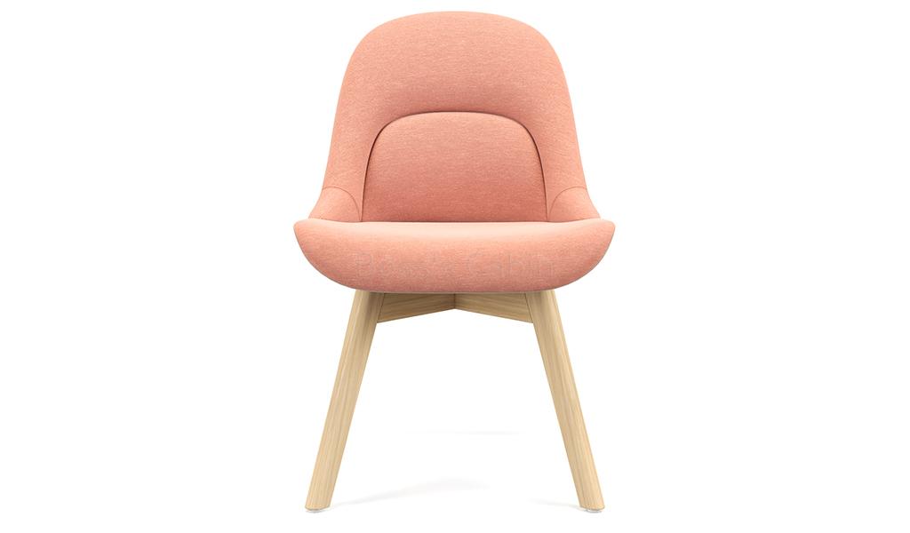 ‘Tulip’ Multi-Purpose Chair In Fabric & Solid Wood Base