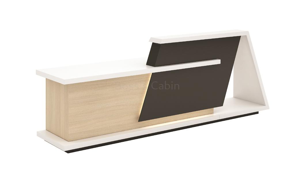 ‘Zefir’ 9 Feet Reception Table In Glossy White