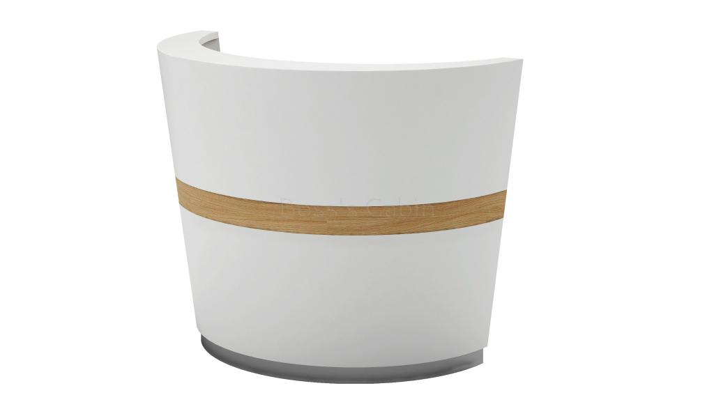 ‘Zenith’ Curved Reception Desk In Glossy White