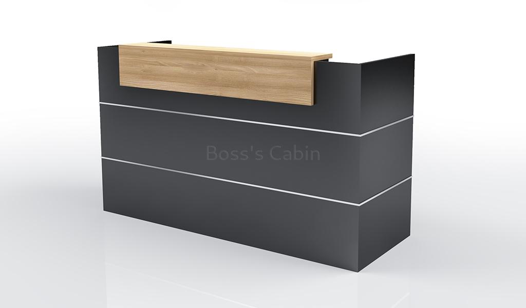 ‘Walter’ 6 Feet Reception Desk In Carbon Gray