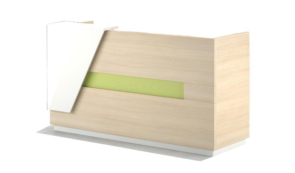 ‘Leo’ 6 Feet Reception Desk In Euro Oak