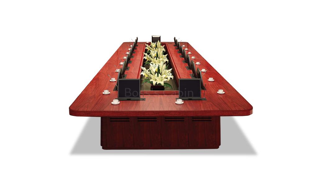 ‘Metro’ 33 Feet Conference Table In Sapele Veneer Finish