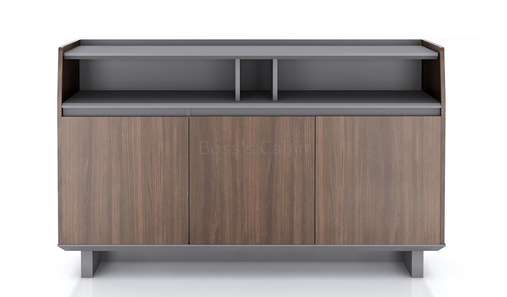 ‘Nexa’ 4 Feet Width Filing Cabinet & In Pari Walnut & Advanced Gray