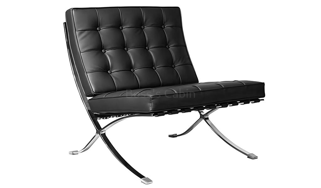 ‘Palma’ Lounge Chair In Black Leather