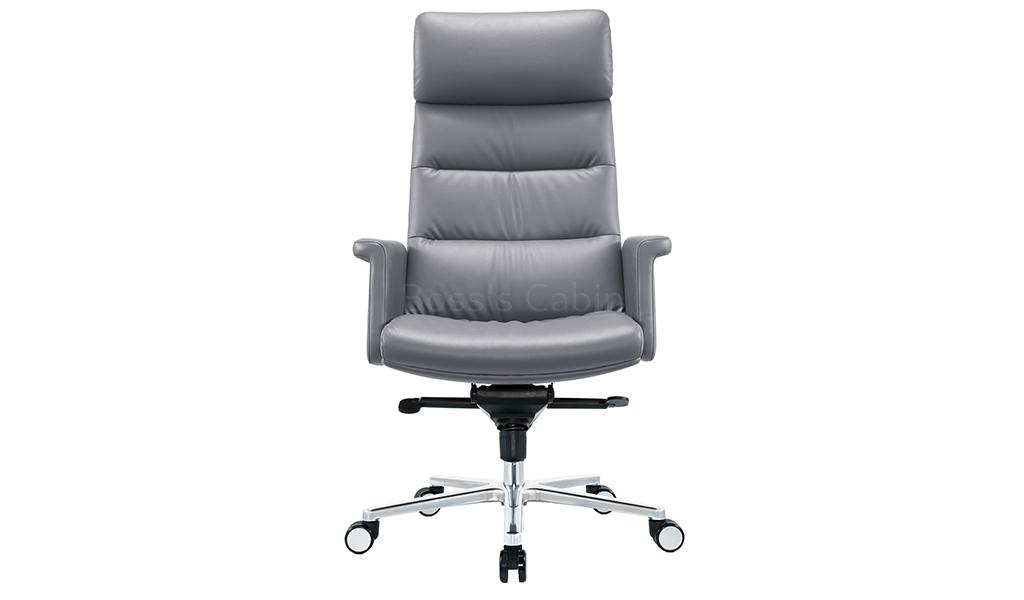 ‘Omega’ High Back Office Chair In Dove Gray PU Leather