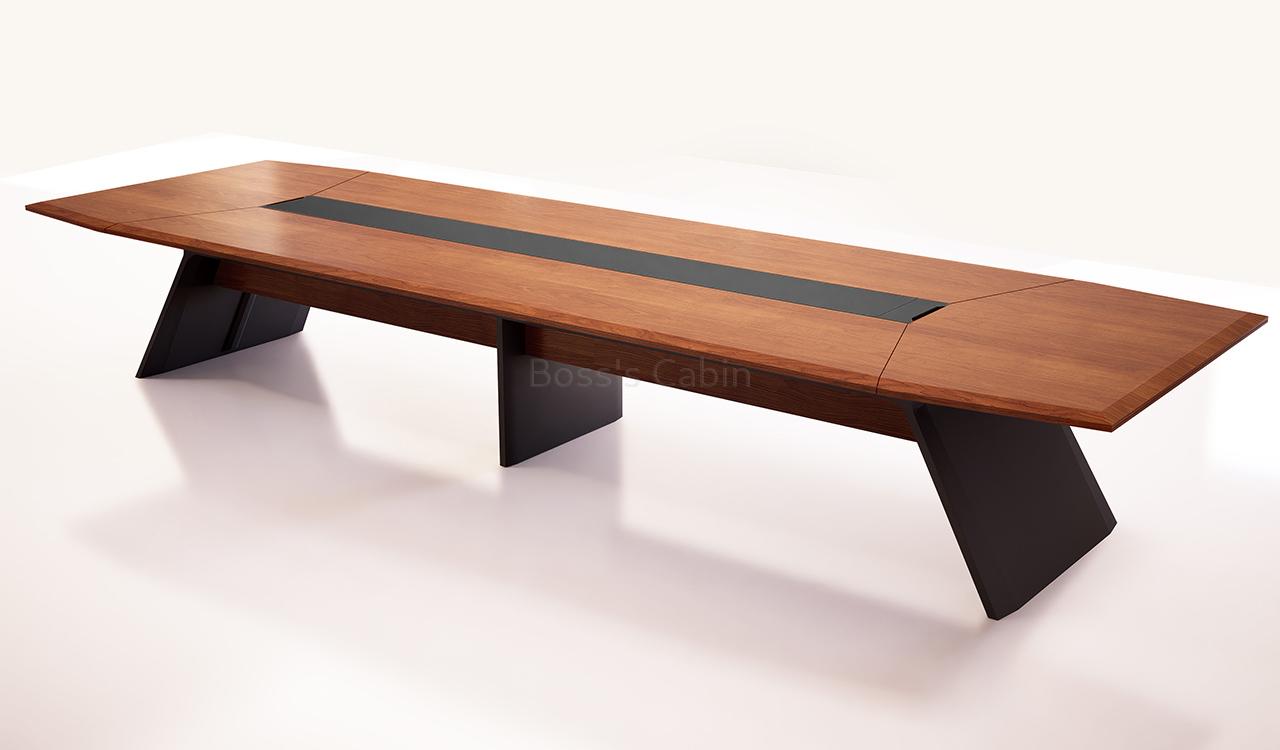 ‘Aulenti’ 16 Feet Boardroom Table in Open Pore Walnut Veneer