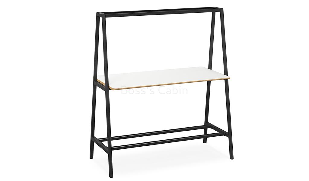 ‘Balence’ High Seat Cafeteria Table With Warm White Top