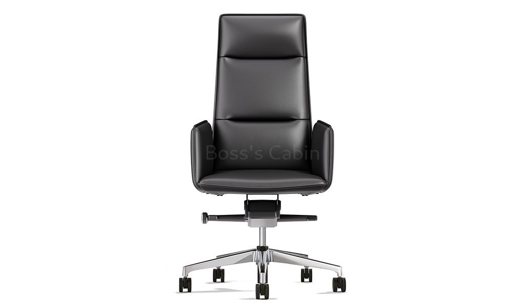 ‘Aulenti’ High Back Office Chair With Slim Leather Arms