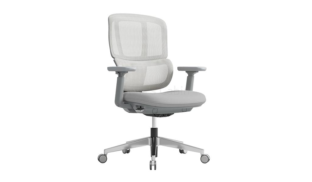 ‘H2’ Medium Back Chair In Light Gray Frame