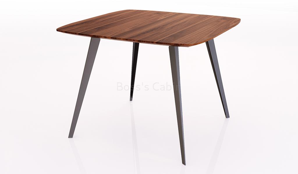 ‘Maxima’ 3 Feet Square Meeting Table In Felix Walnut Laminate