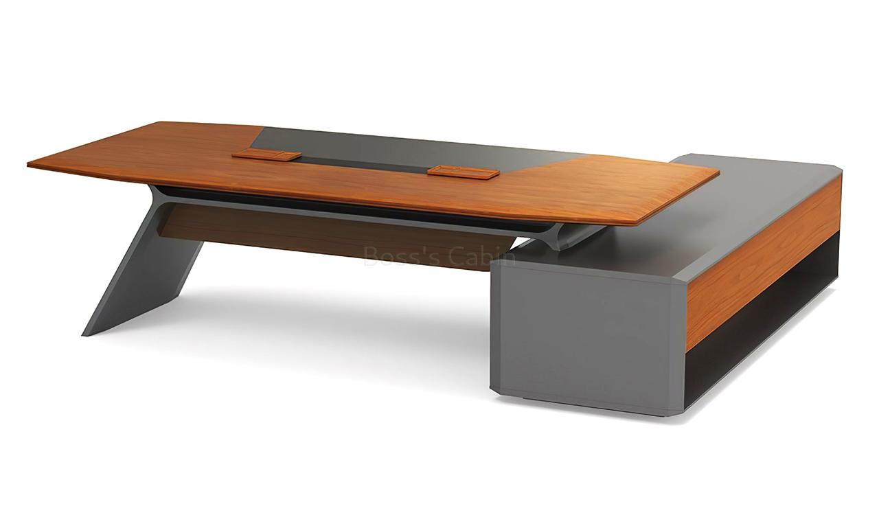 ‘Aulenti’ 9 Feet Director’s Table In Open Pore Walnut Veneer