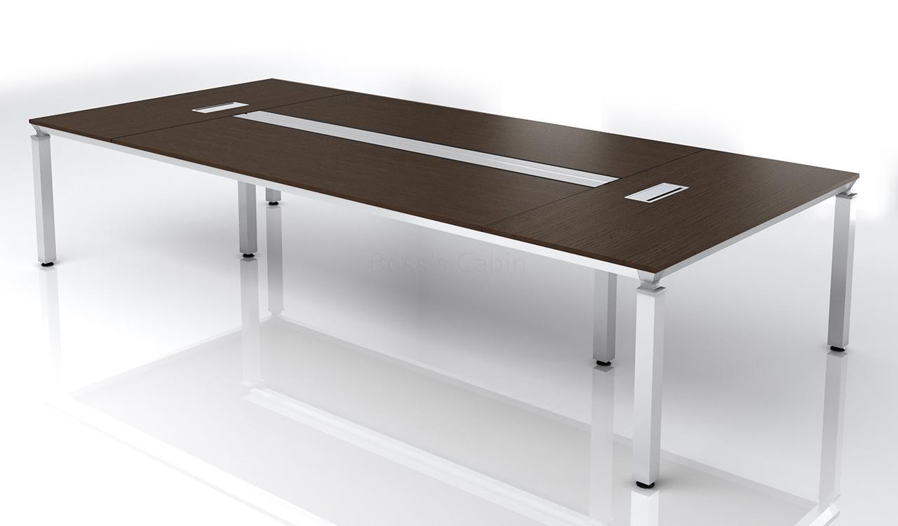 ‘Eazy’ 12 Feet Conference Table In Dark Oak Veneer