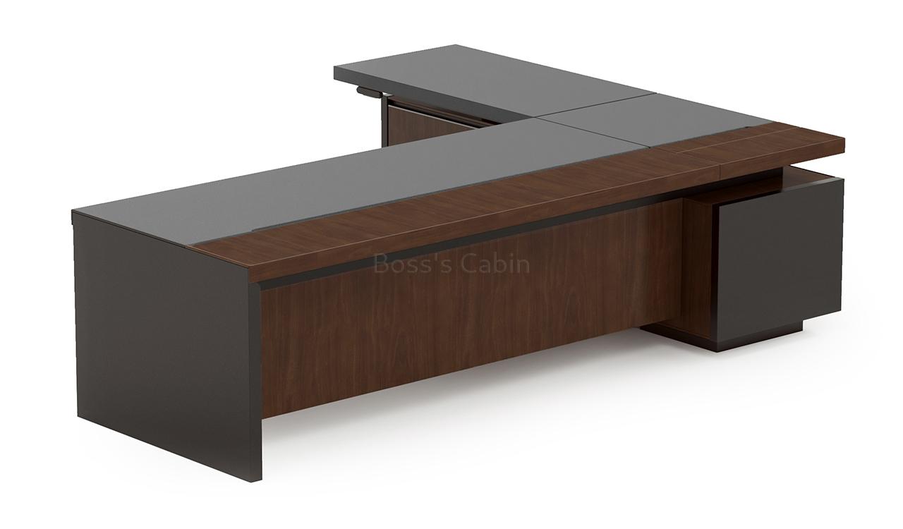 ‘Larry’ 9 Feet Office Table With Height Adjustable Side Desk