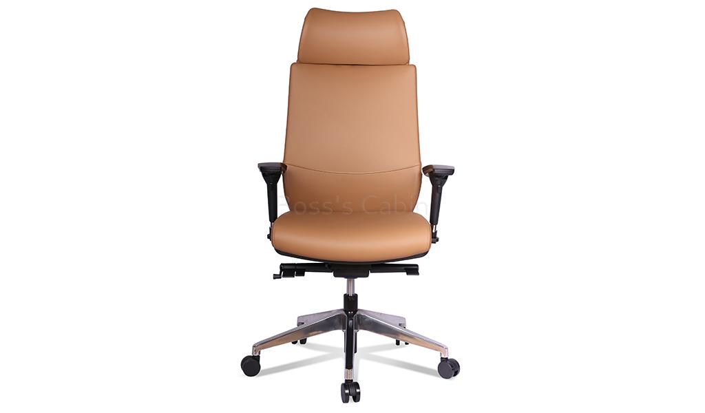 ‘Vertu’ Executive Chair In Coffee Brown Nappa Leather