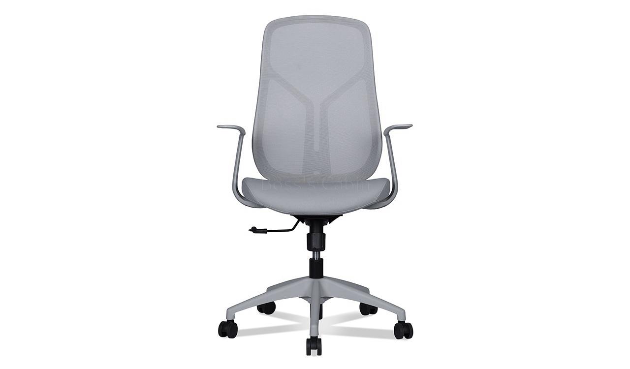 ‘Mist’ Medium Back Office Chair In Glacier Gray Frame