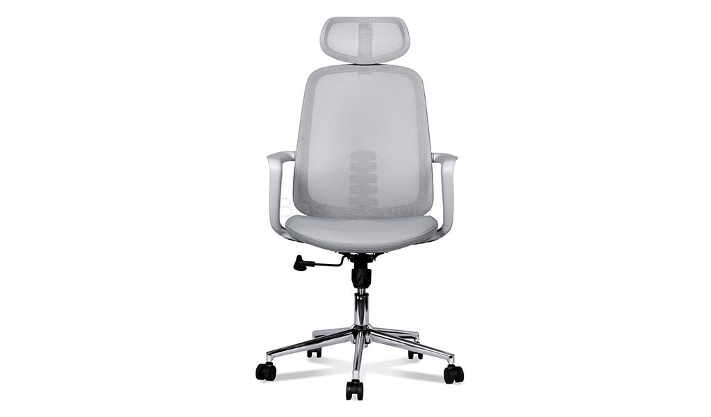 ‘Dove’ Office Chair With Adjustable Headrest In Glacier Gray
