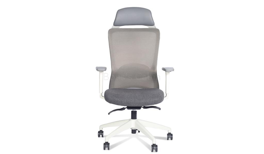 ‘Snow’ High Back Chair In Warm White Frame