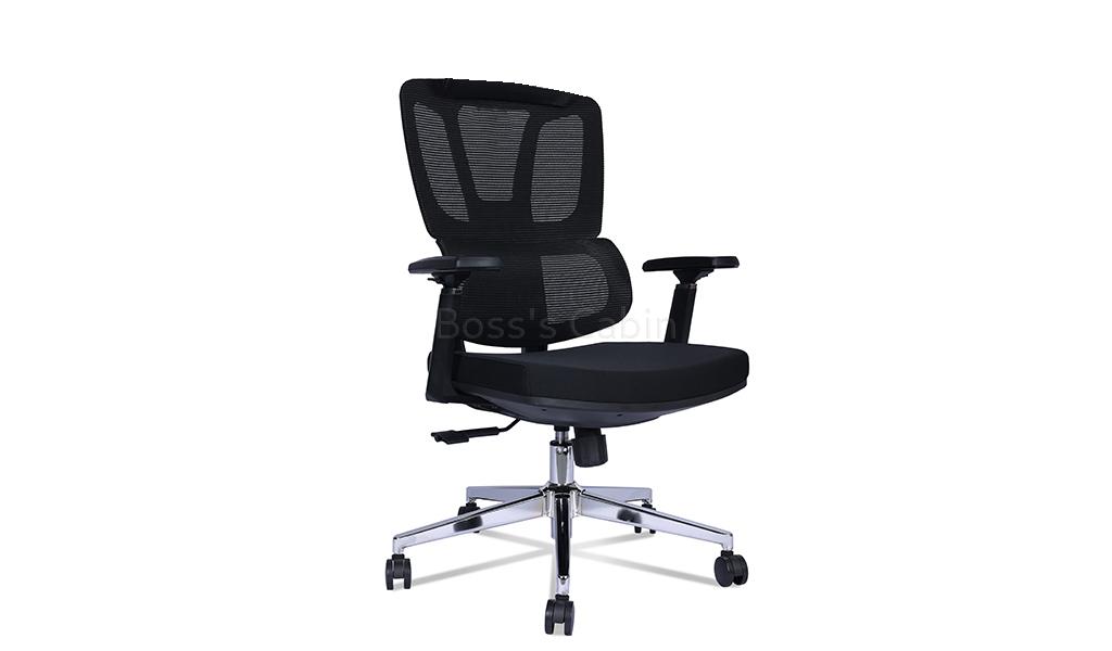 ‘Clove’ Medium Back Office Chair In Black Frame