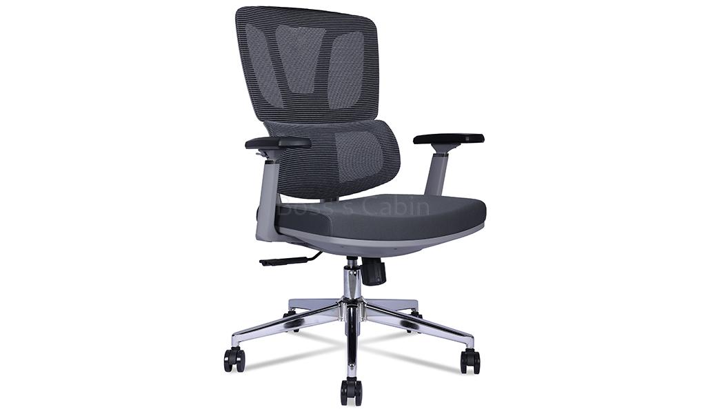 ‘Clove’ Medium Back Office Chair In Light Gray Frame
