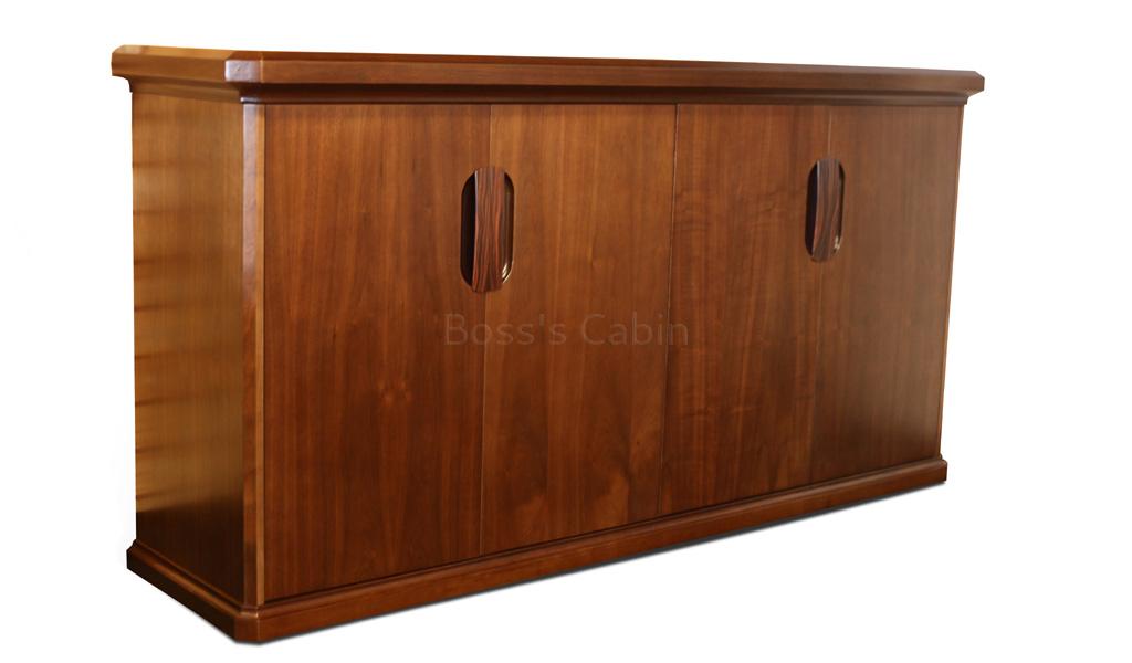 ‘Royale’ 6 Feet 4 Door Office Credenza In Sapele Veneer