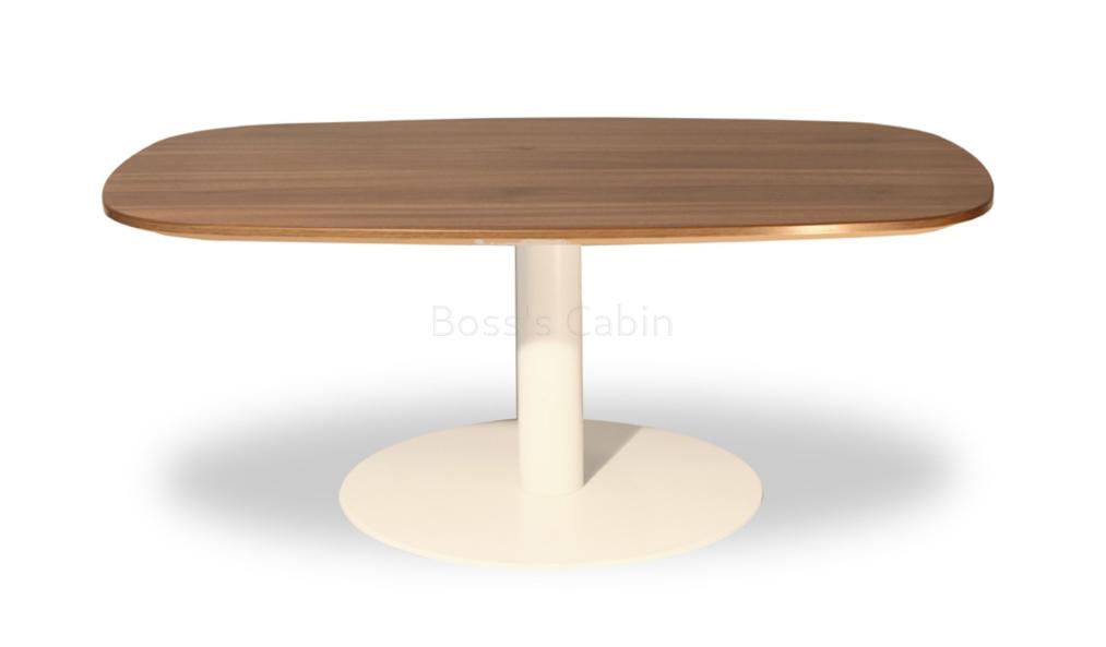 ‘Jane’ Coffee Table With White Metal Base