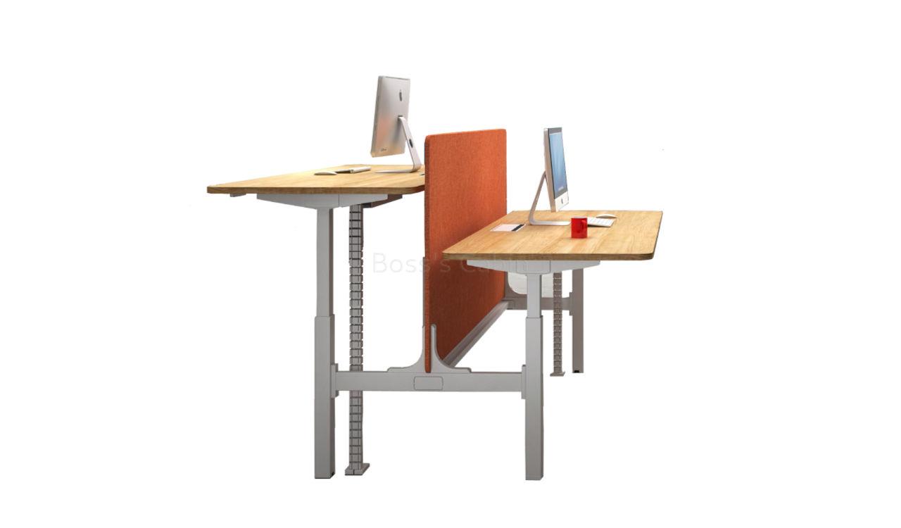 ‘iRidge’ Modular Height Adjustable Workstation In Oak Laminate