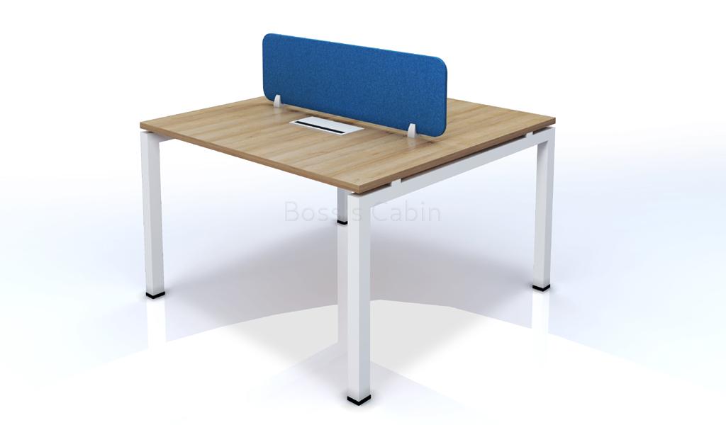 ‘Virgo’ 2 Seater Modular Workstation System In Light Wood