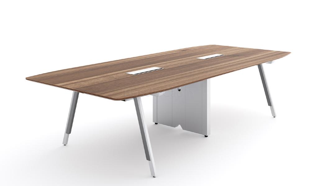 ‘Lipa’ 12 Feet Meeting Table In Cass Walnut Laminate Finish