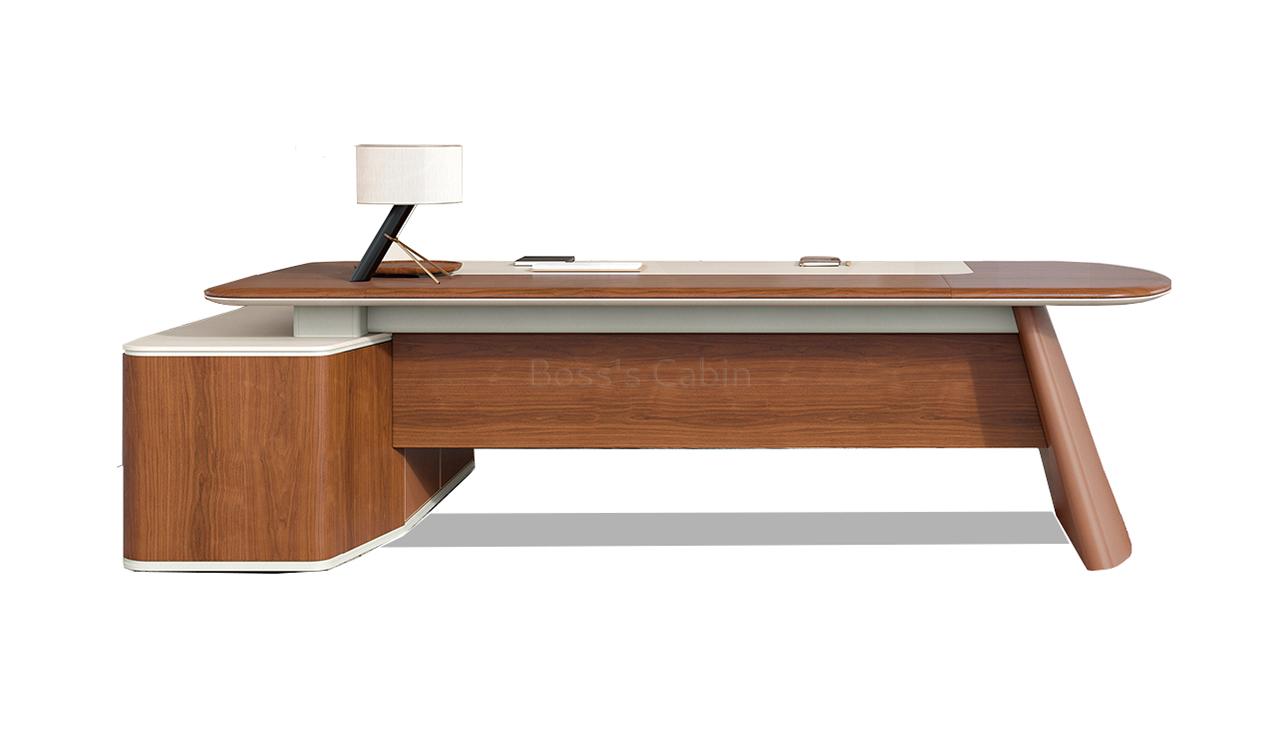 ‘Rodolfo’ 8 Feet Italian Series Office Table In Walnut Veneer