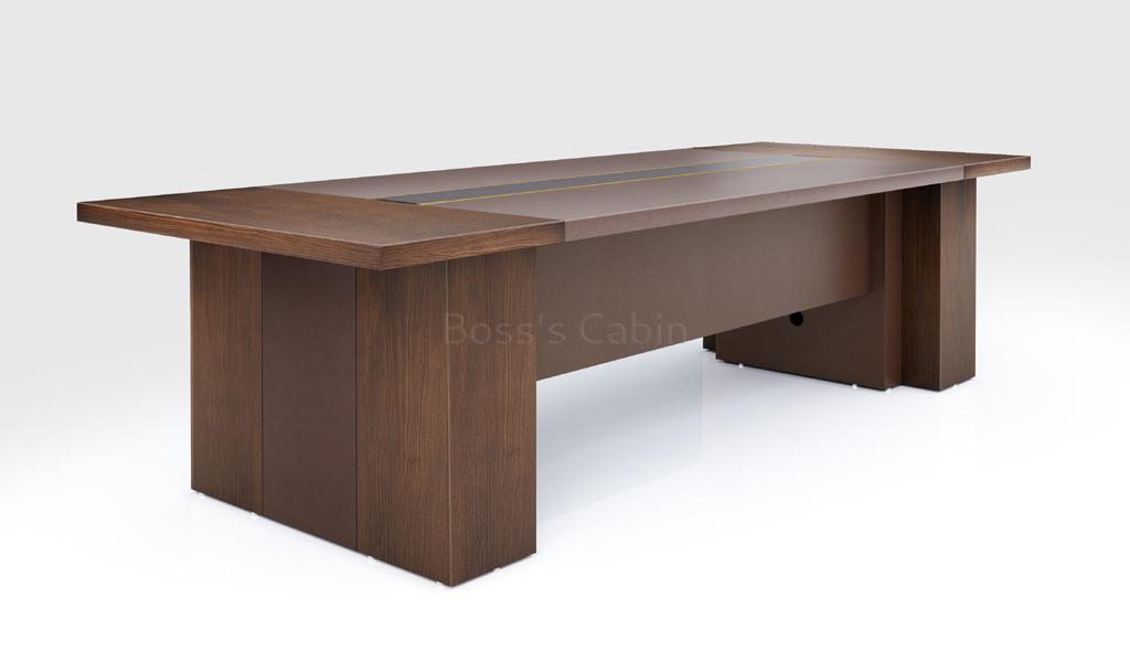 ‘Miro’ 10 Feet Conference Table In Norica Walnut Laminate Finish