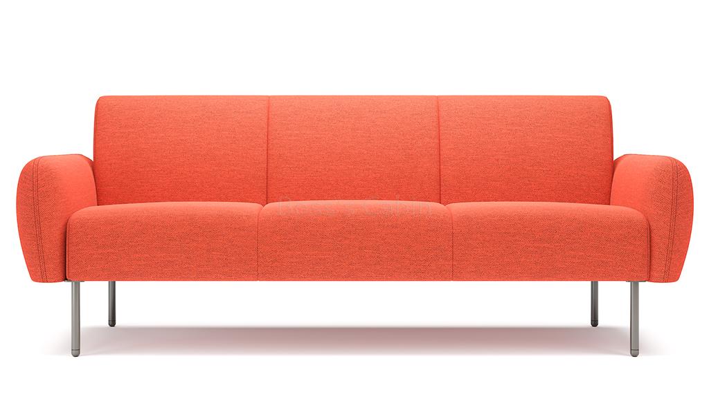 ‘Fleur-R’ Three Seater Sofa With Rounded Armrests