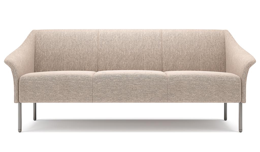 ‘Fleur-B’ Three Seater Sofa With Curved  Armrests