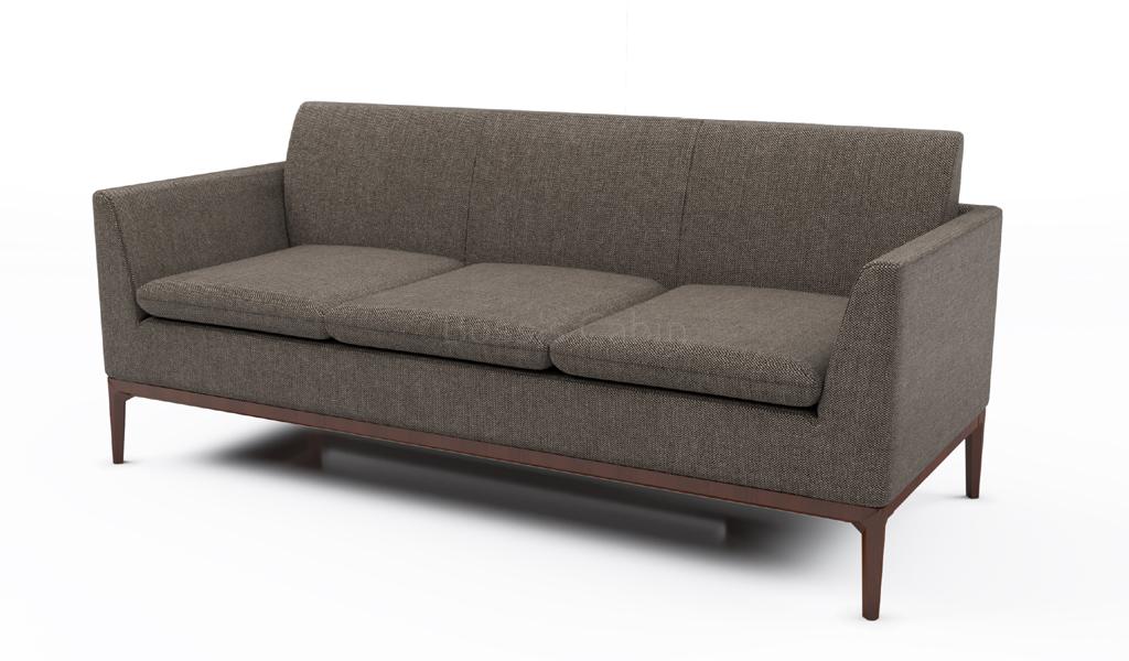 ‘Pluto’ Three Seater Compact Office Sofa In Fabric