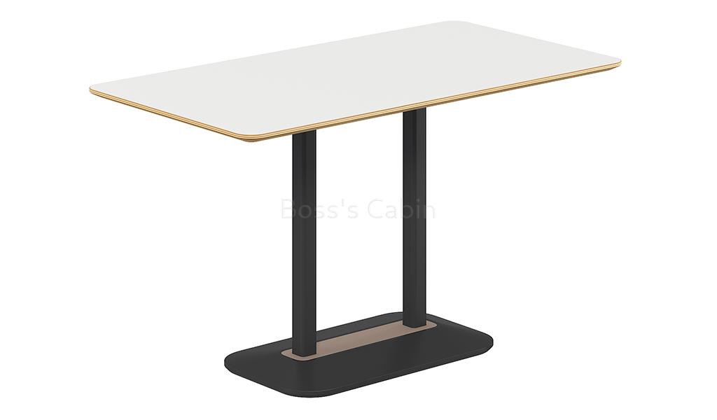 ‘Balence’ Cafeteria Table In Warm White & Black Base