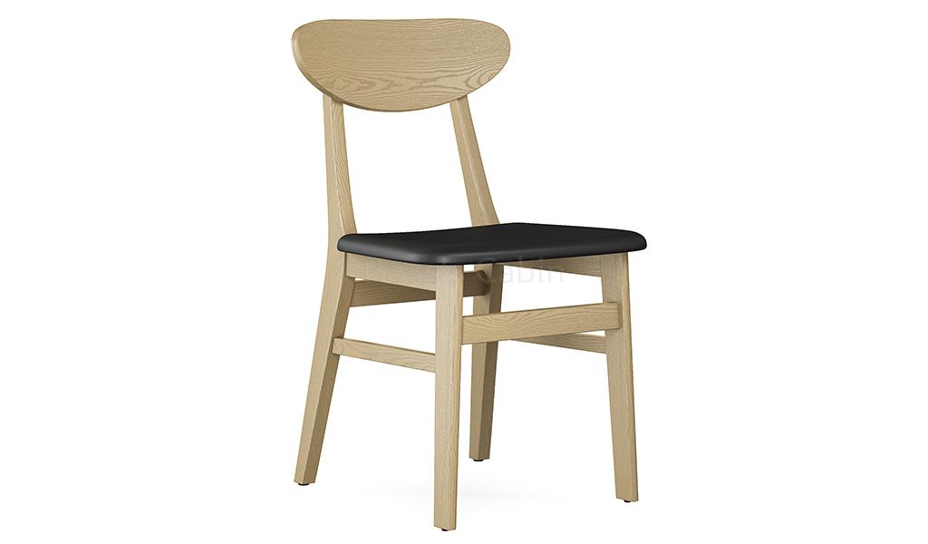 ‘Balence-Q’ Solid Wood Cafeteria Chair In White Ash