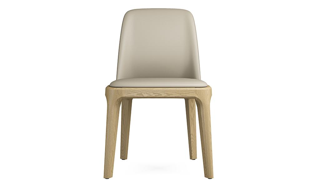 ‘Balence’ Cafeteria Chair In PU Leather & Solid Wood