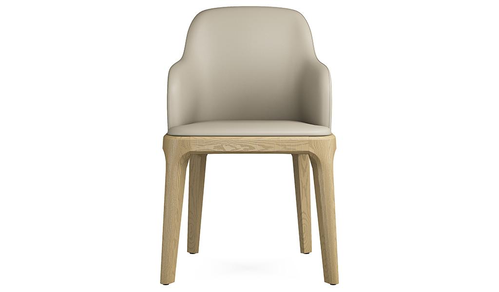 ‘Balence’ Cafeteria Chair With Arms In PU Leather