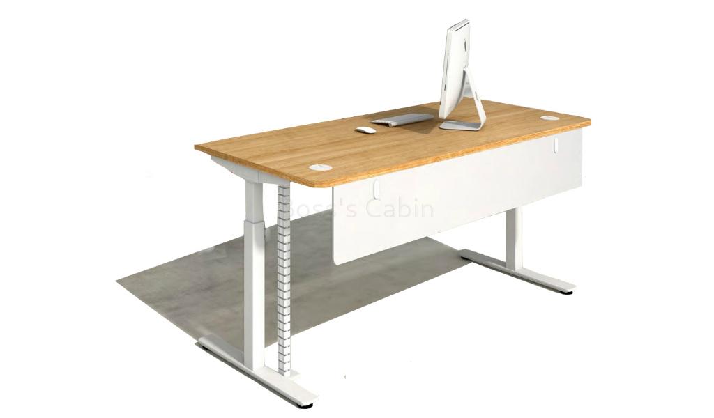 ‘iRidge’ 5 Feet Height Adjustable Office Desk In Oak Laminate